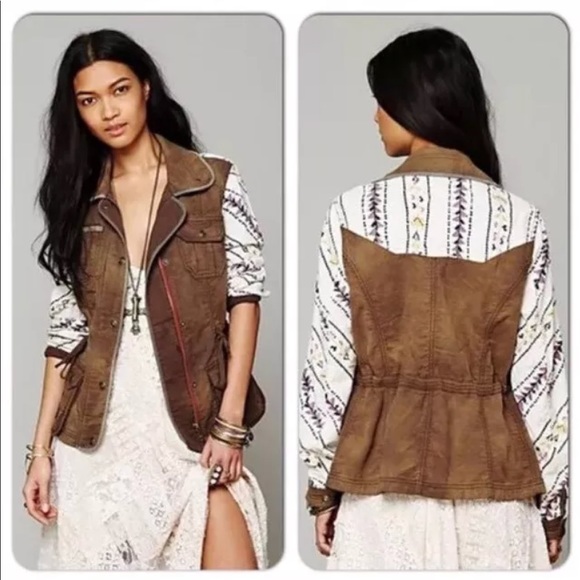 Free People Jackets & Blazers - RARE Free People Follow Your Heart Cargo Jacket, L